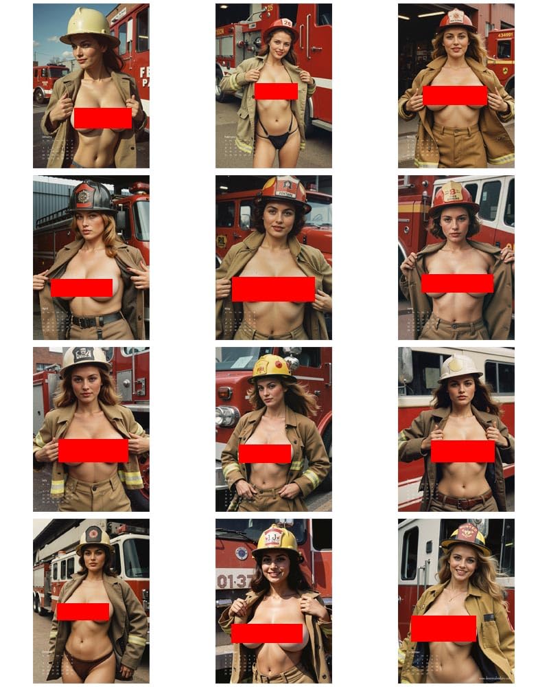2026 Calendrier Sexy Topless Mural Les Femmes du Feu