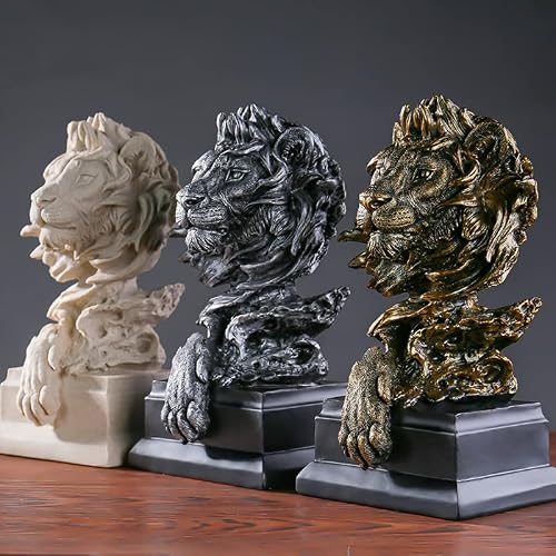Tête de Lion Résine Cuivrée 30,5cm – Lin's Wood.INC