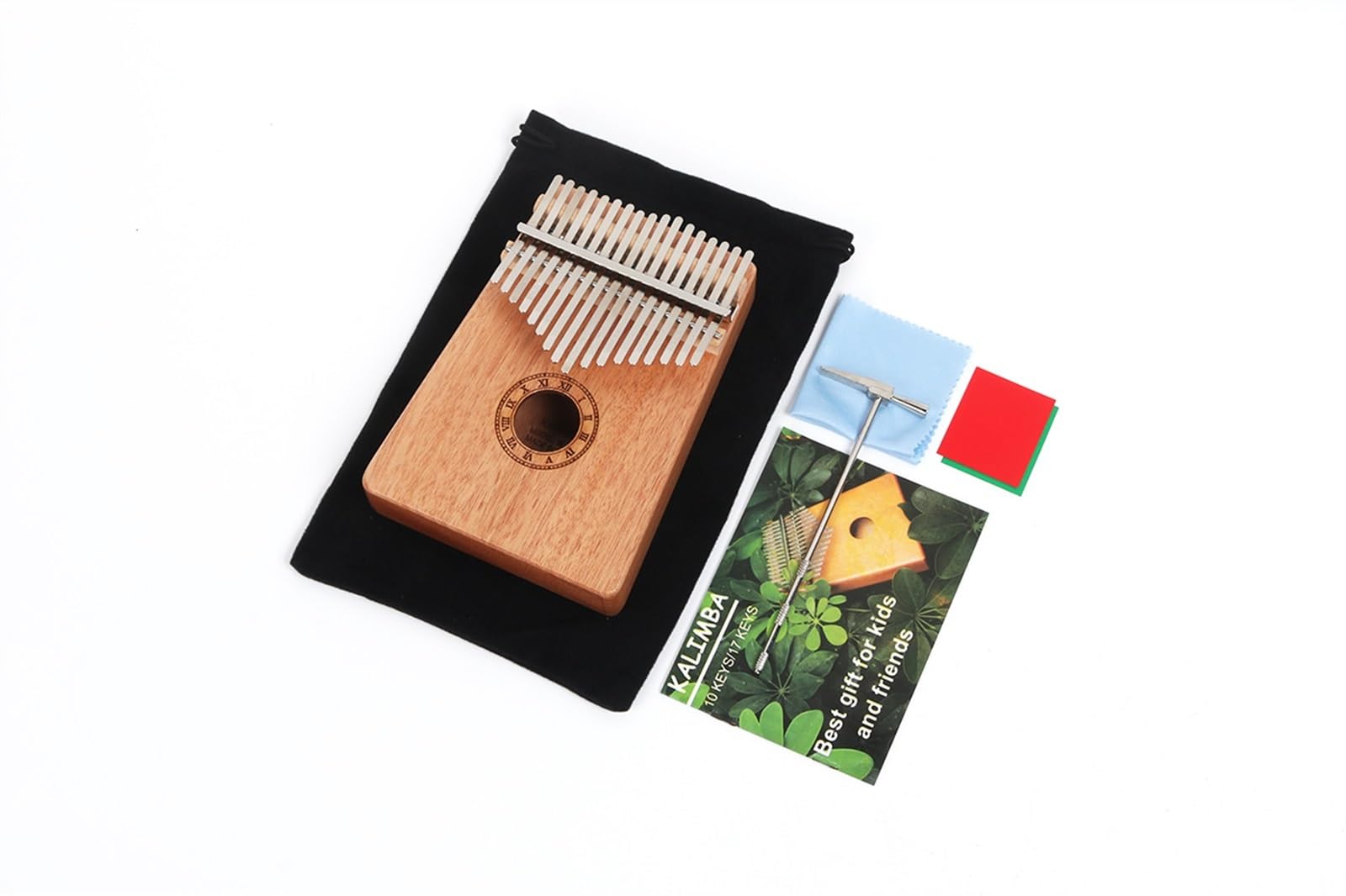 Finger Piano Kalimba 17-Ton-Daumenklavier Aus Mahagoni Fingerklavier Kalimba Afrikanisches Doppelfingerklavier
