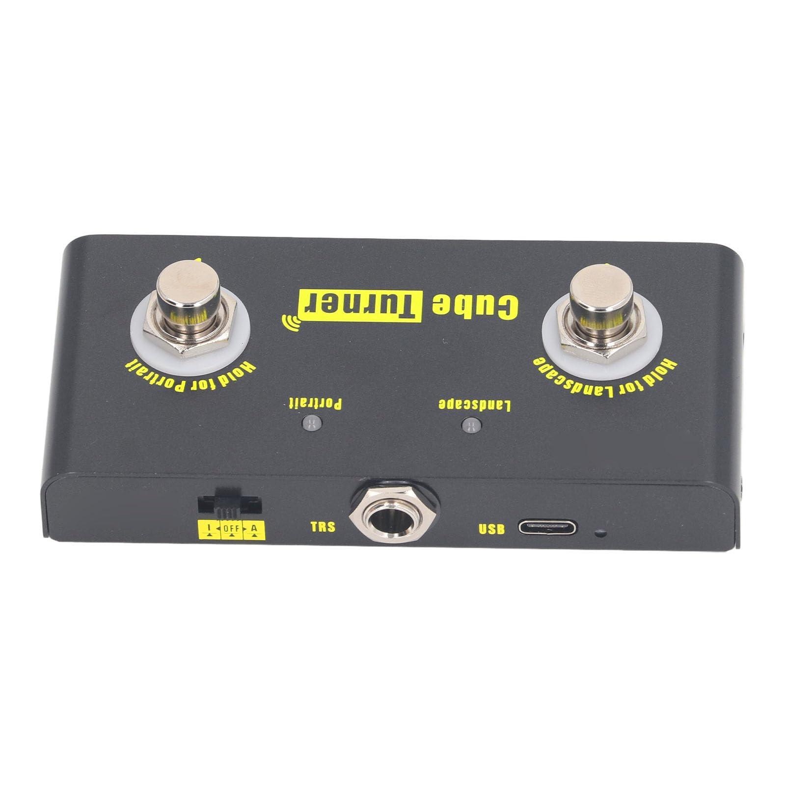 Page Turner Pedal Drahtlos 10m Reichweite Wiederaufladbar Musiknoten Fußpedal Kompatibel mit Tablets für Musiker Präsentatoren Gitarristen Robustes Metallgehäuse Tragbar für Probe
