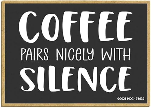 Miniatura 9 de Honey Dew Gifts, Happiness is a Cup of Coffee and My Bible, 2.5 x 3.5 pulgadas, fabricado en Estados Unidos, decoraciones de casilleros, imanes de