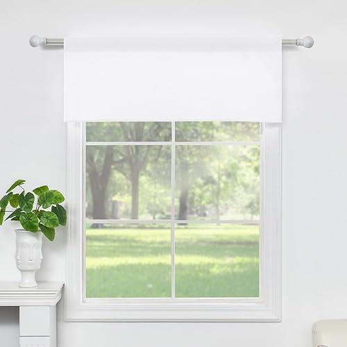 Miniatura 10 de Cenefas verdes para ventanas, cocina, baño, comedor, sala de estar, dormitorio, cafetería, oficina, lavandería, bolsillo para barra de 18 pulgadas