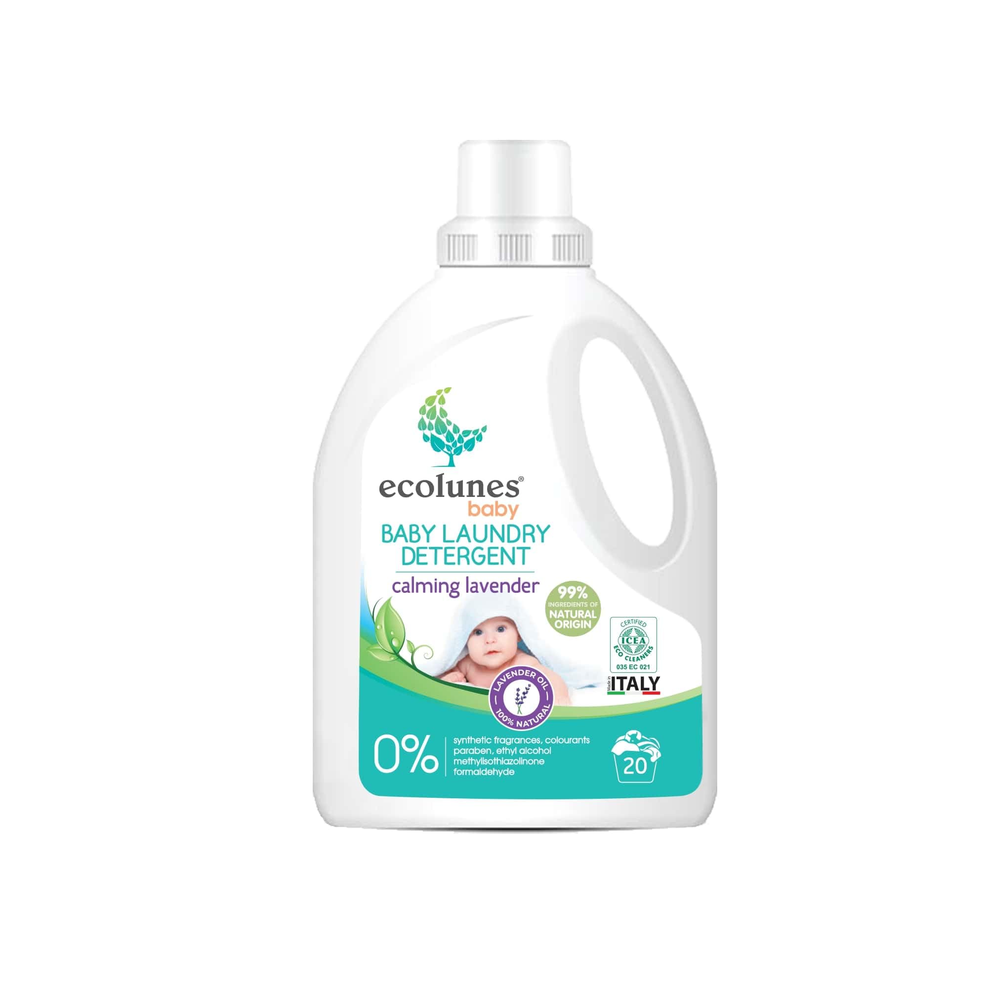 Baby Laundry Detergent | Hypoallergenic & Sensitive Liquid Detergent For Baby Clothes Newborns and Sensitive Skin | Plant-Based & Eco-Friendly Detergent For Babies 1000 ml-Calming Lavender