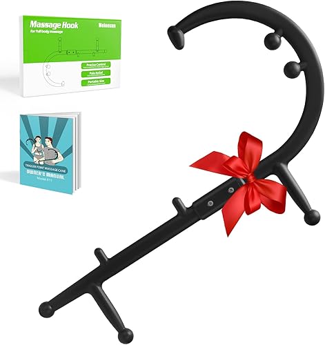 Bastón de masaje de punto gatillo, gancho de masaje de hombro cuello espalda para alivio de tejido profundo corporal y fibromialgia, gancho de