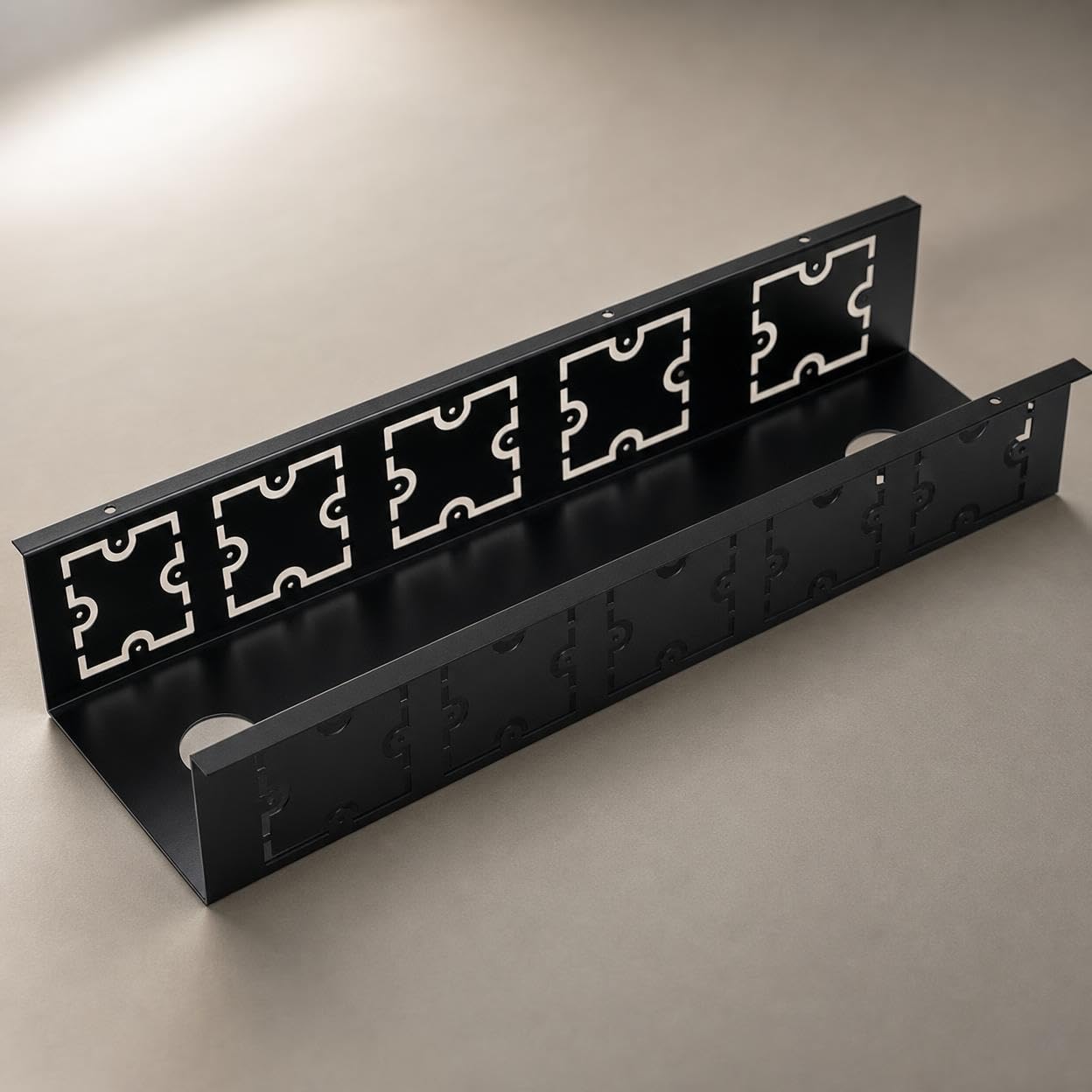 Supporto per Cavi in Acciaio con Viti per Scrivania Computerizzata Gestione Fili Sotto Banco Contenitore Rack per Postazione Lavoro, 750mm lungo