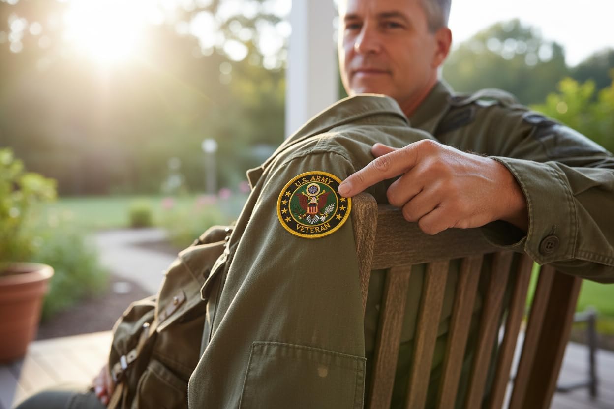 Veteran Embroidered Iron on 3.0 Inches Patch (MTB-29)