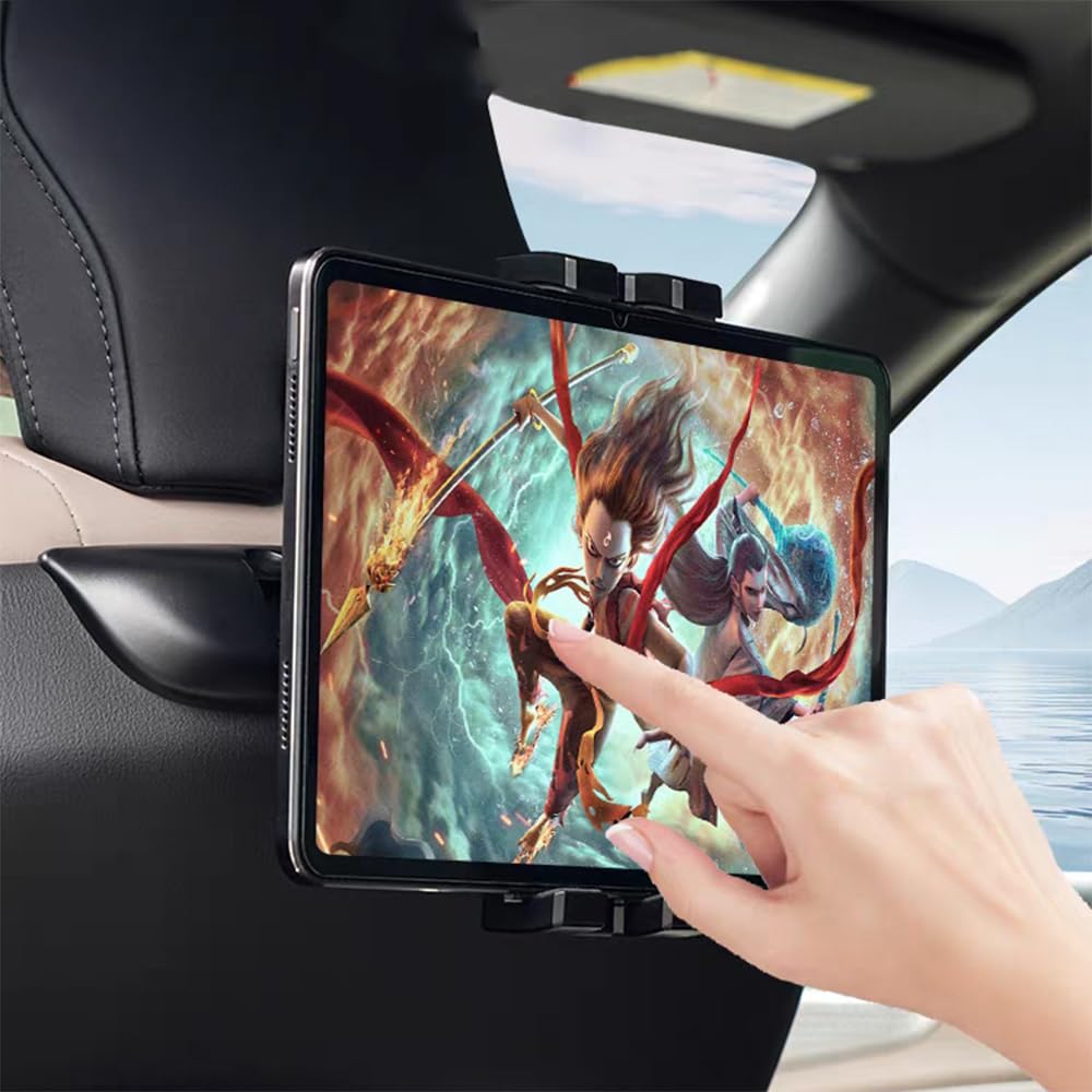 Support de tablette de voiture, support universel pour appuie-tête pour Volvo XC90 XC60 V90 V60 S90 S60, compatible avec iPad Pro Air Mini, Galaxy Tabs, tablettes de 4,7-12,9 pouces (Modèle A)
