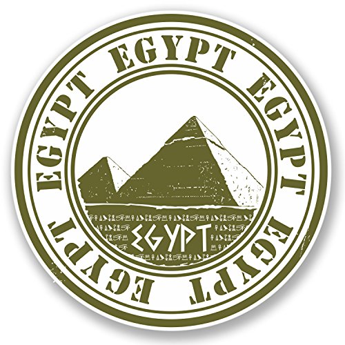2 x Sticker vinyle en Égypte iPad Ordinateur Portable voiture voyage bagages en pyramides cadeau # 4473 - 10cm x 10cm