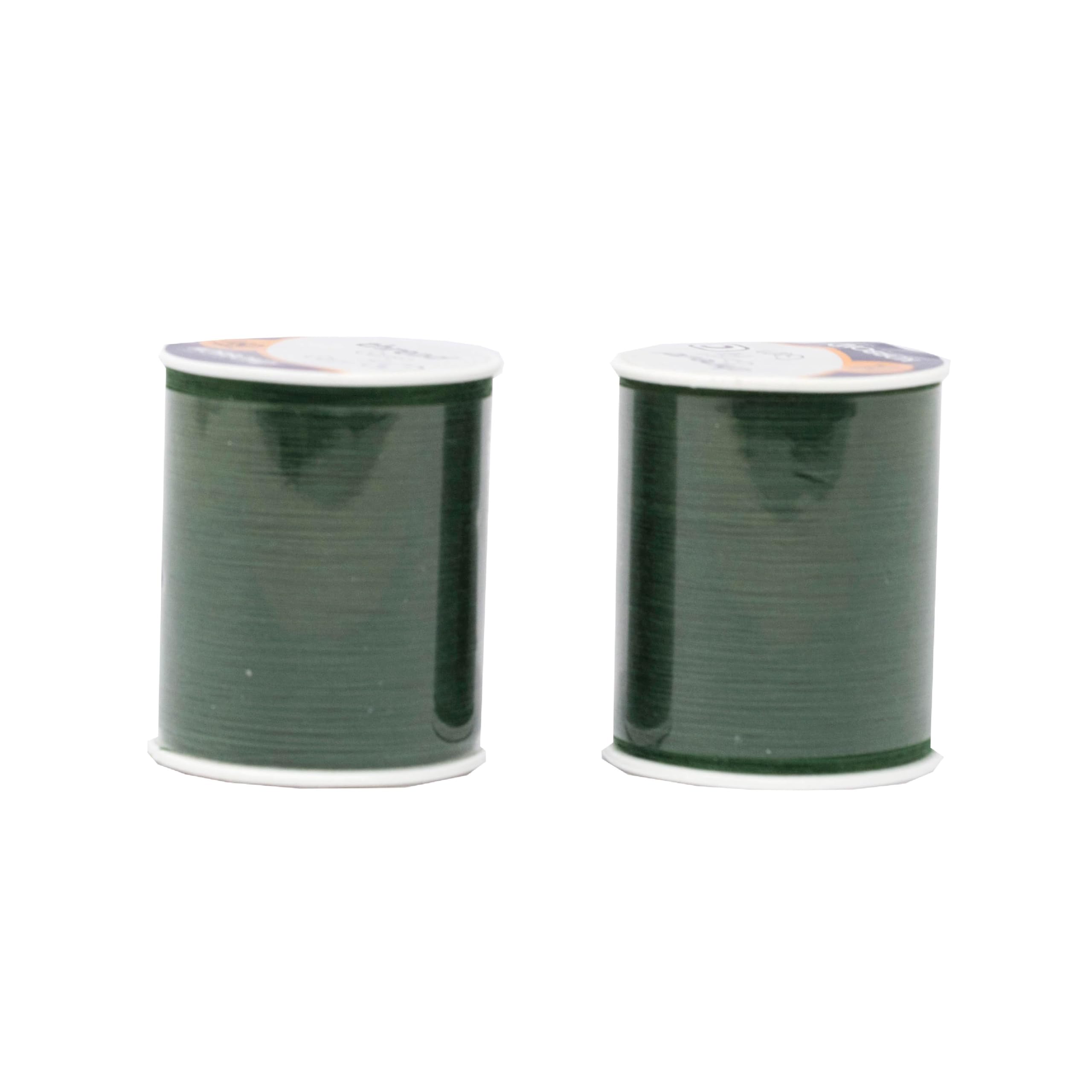 Korbond 320m Sewing Thread –2 x 160m Spools - Green Polyester – Hand and Machine Sewing