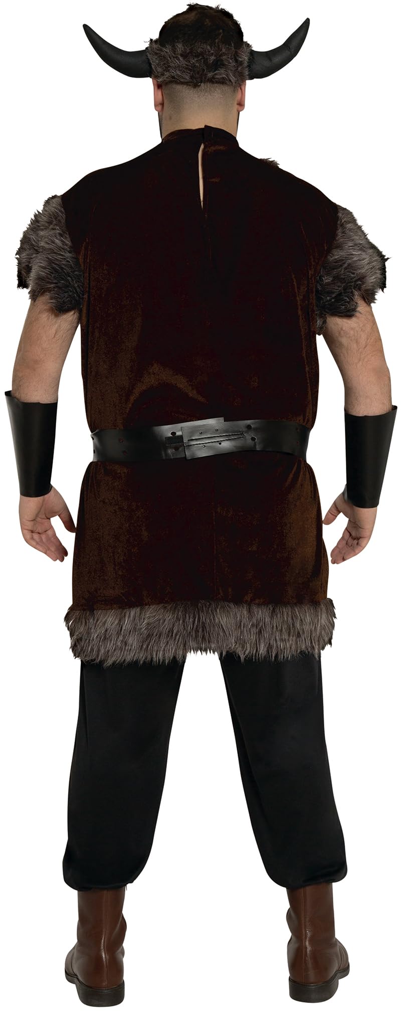 FIESTAS GUIRCA | Disfraz de Vikingo Adulto - Vestido, Cinta de Cabeza, Cinturón, Cuernos y Manguitos - Traje de Guerrero Nórdico para Halloween, Carnaval y Fiestas de Disfraces - Hombre