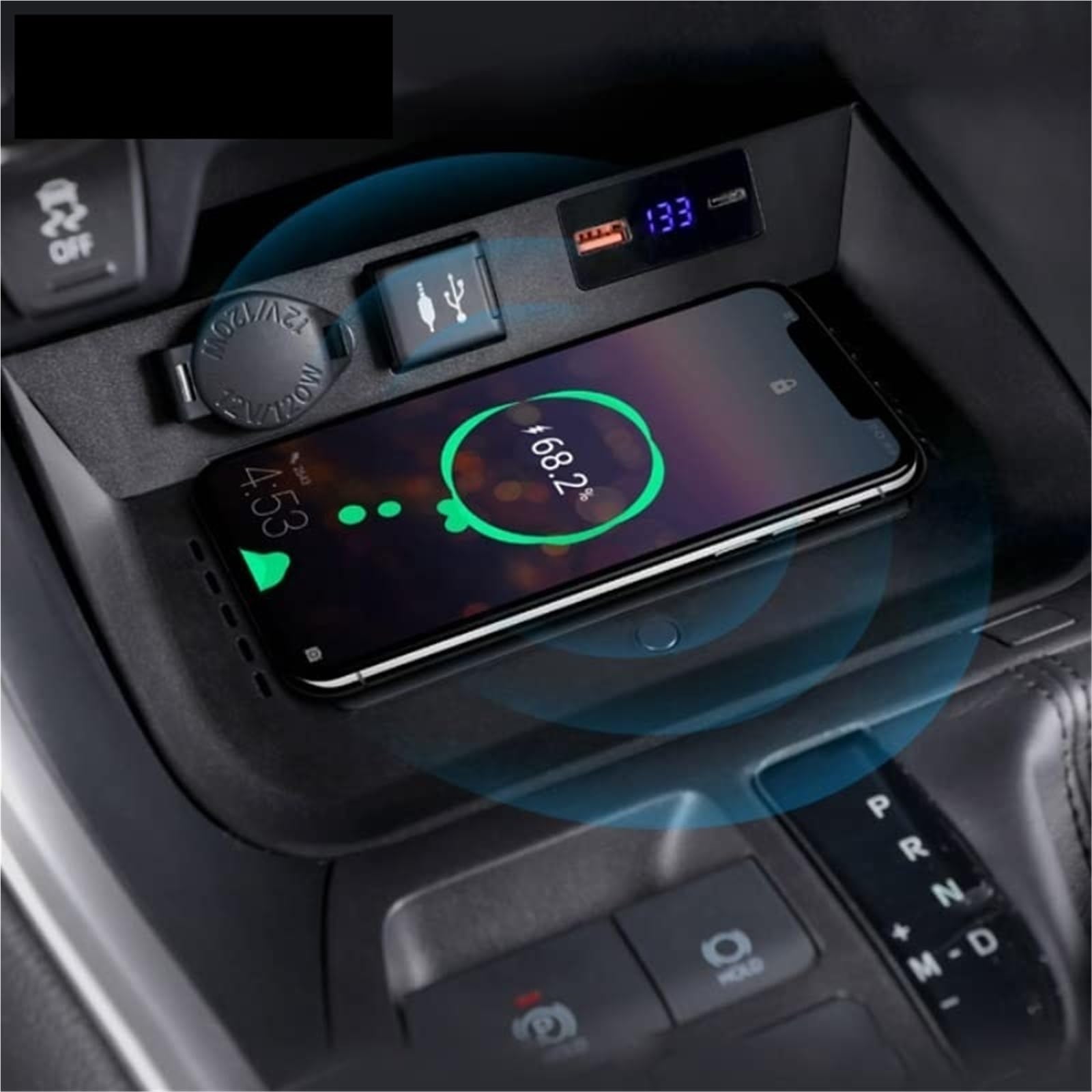 Akcesoria, do RAV4, 2020 2021 2022 2023 Ładowarka bezprzewodowa QI do samochodu Szybka ładowarka Uchwyt na telefon Modyfikacja wnętrza samochodu Bezprzewodowa ładowarka samochodowa