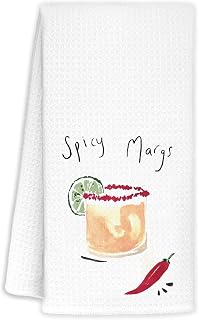 Margarita Lovers Gifts for Women Decorative Kitchen Hand Towels, 16x24 Inch, Spicy Margaritas Cocktail Dish Tea Towels for Kitchen Bar Cart Pub Decor