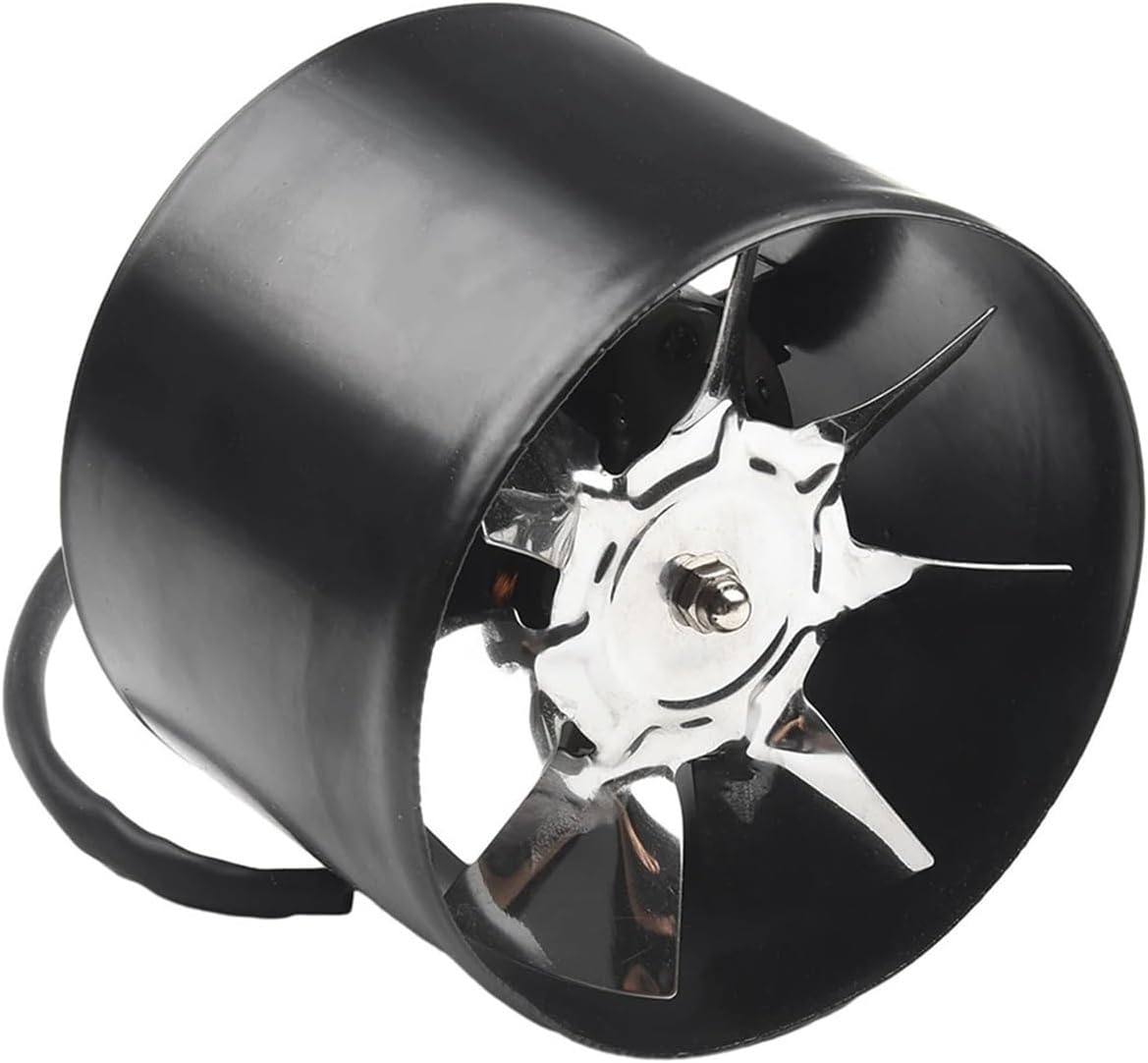 Exhaust Fan, 100mm Mini Metal Duct Exhaust Fan Kitchen Range Hood Suitable For Restaurant Workshop Bathroom for Greenhouse, Basement(Black)