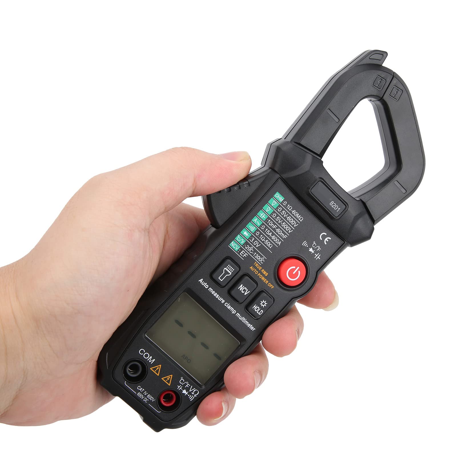 Pince Ampèremétrique ET8201, Multimètre D'identification Automatique de Haute Précision pour la Mesure de L'énergie électrique, Petit et Léger, Portable