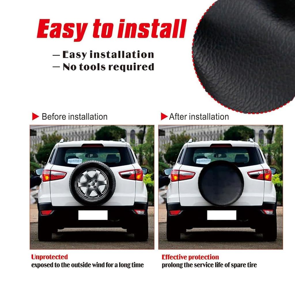 Copertura Ruota di Scorta per Mitsubishi Pajero Sport 2011-2017, Copertura Pneumatico Impermeabile Protettiva per Pneumatico Accessori Esterni per Auto,A-16inch