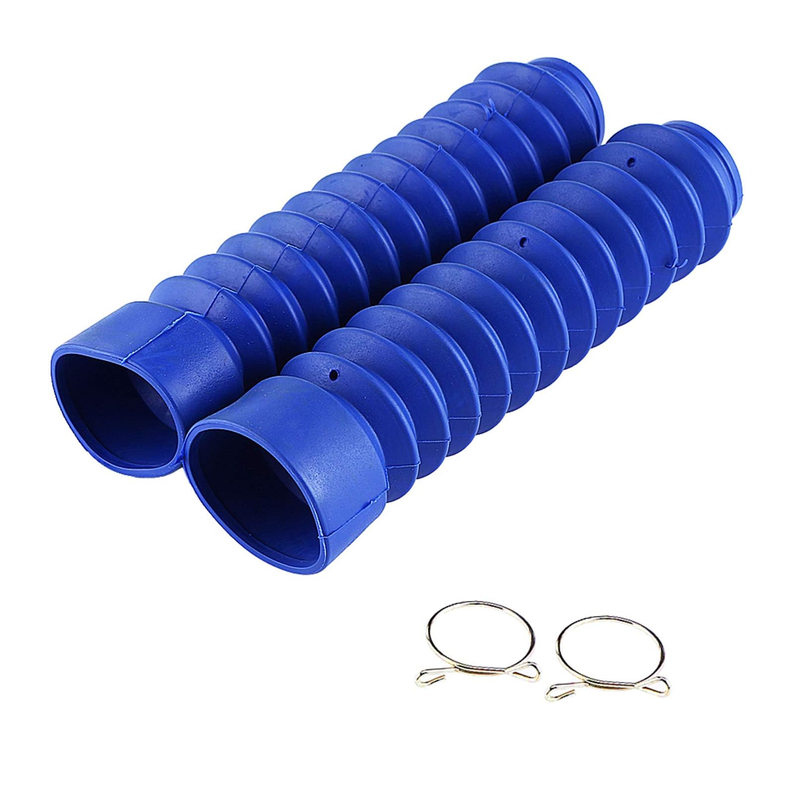 1 Par de Fuelles de Motocicleta, Fuelle de Horquilla de Motocicleta, Cubierta de Horquilla de Goma, Protector de Horquilla de Fuelle, Cubierta de Horquilla de Fuelle, Cubierta de Polainas de(azul)