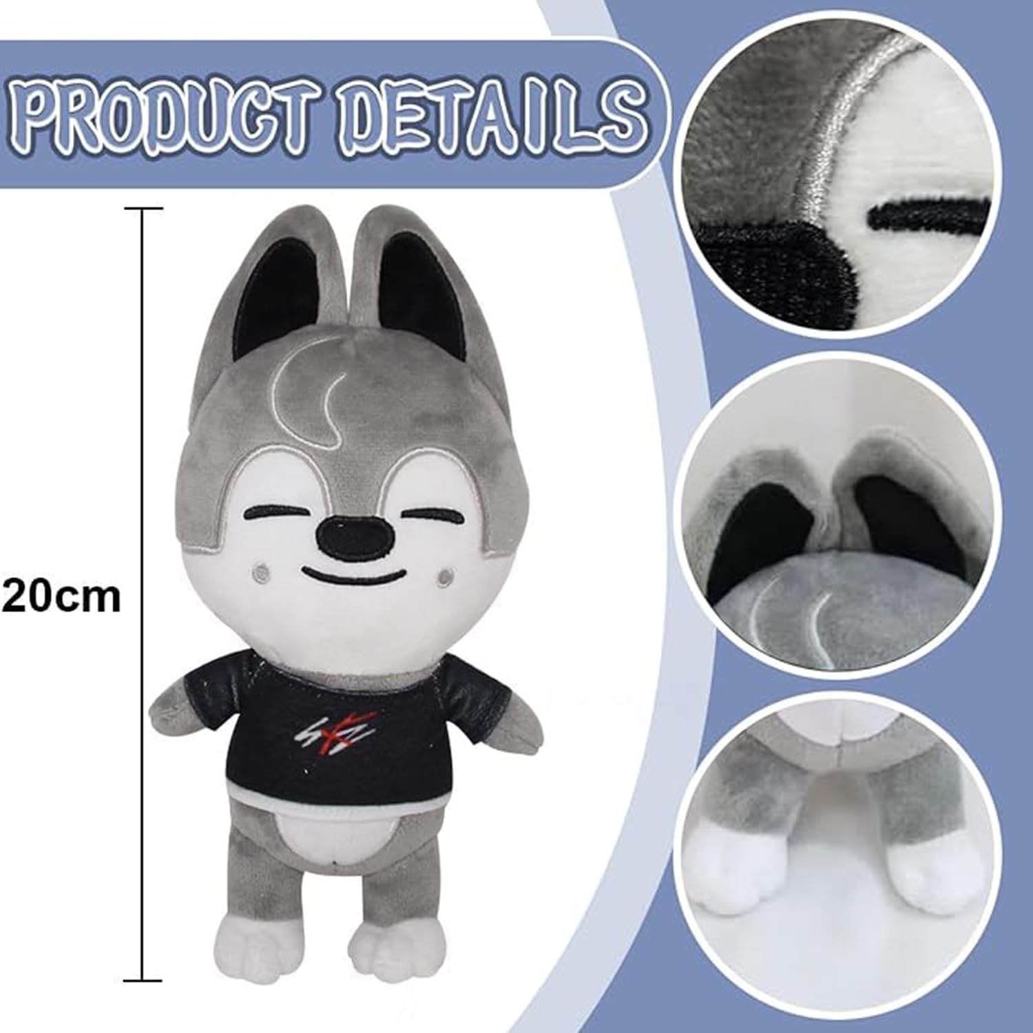 PQKL-party Stay Kid Peluche Skzoo Peluche Stay Kid, Plush Doll, Peluche Animali Skzoo, Ragazza Bambini Fans di Compleanno Regali di Natale