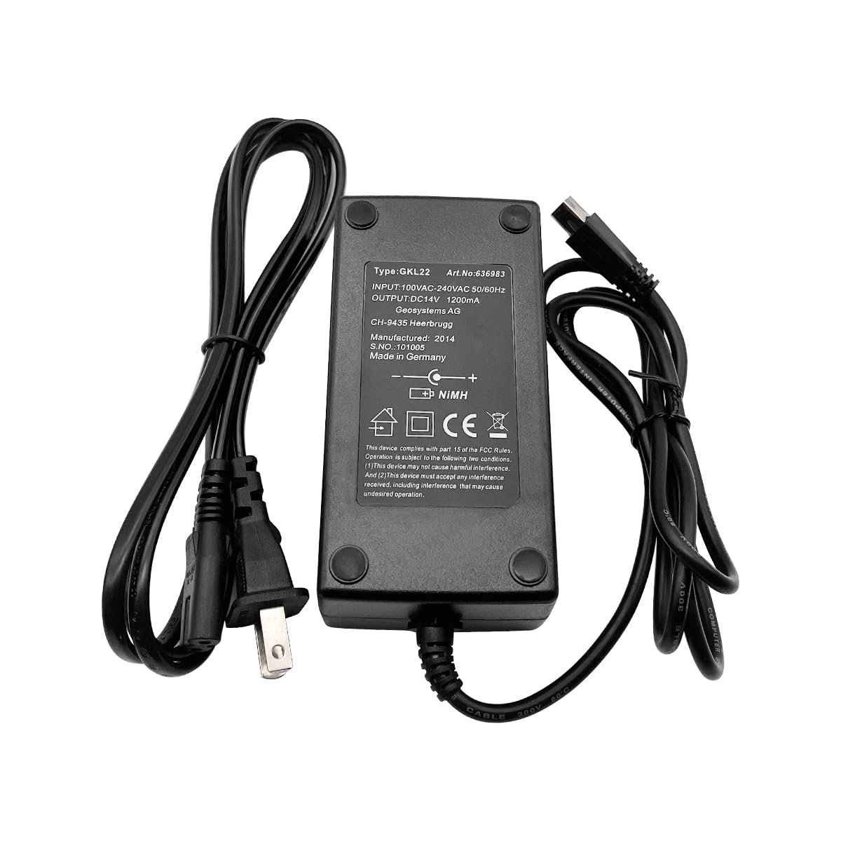 New GKL22 Charger Compatible for Leica GEB70 GEB77 GEB171 GEB187 Batteries (US Plug)