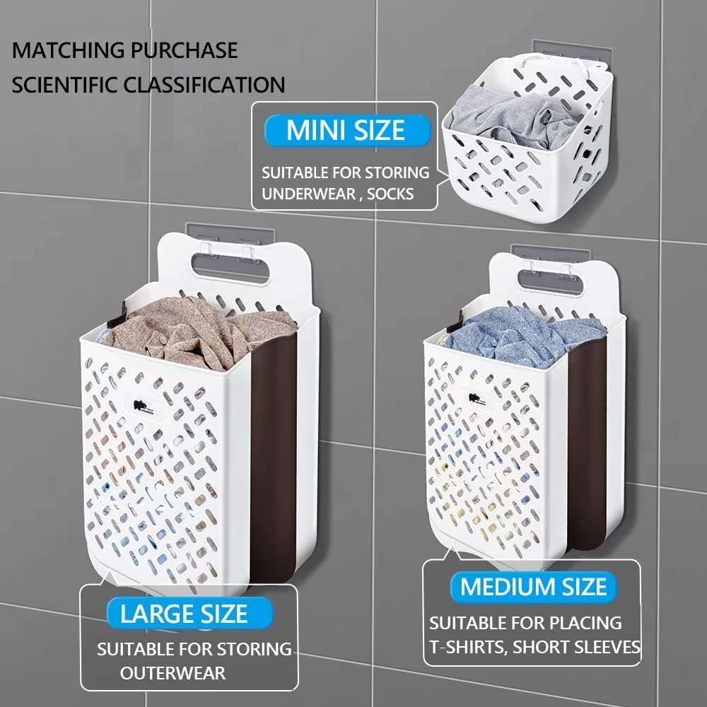 Collapsible Laundry Basket- Large Laundry Basket Hamper with 2 Handles- Space Saving Foldable Storage Container/Organizer (2pcs)