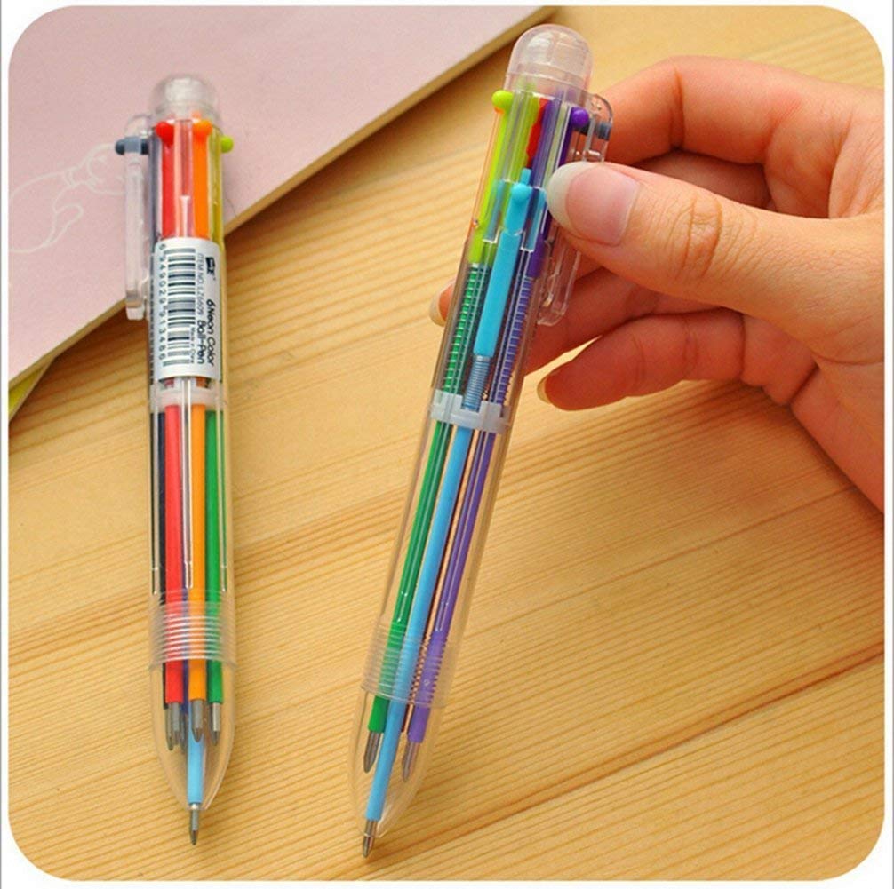 Worison 8 IN 1 Pack 0.5mm Multicolor Ballpoint Pen 8-Color Retractable Ballpoint Pens Set of 2 Piece
