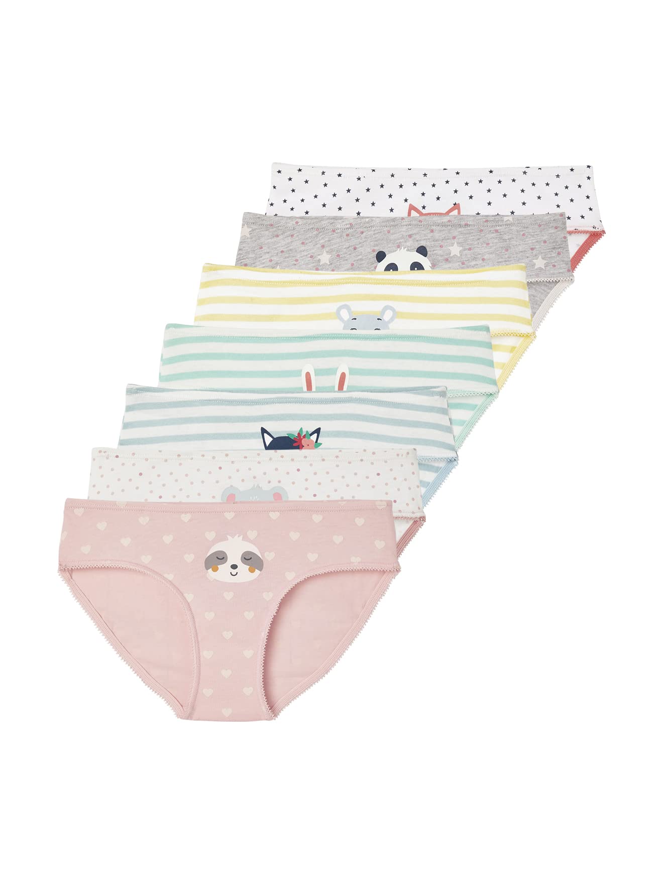 VERTBAUDET Lot de 7 Culottes Fille Animaux Lot Assorti Couleurs 6A