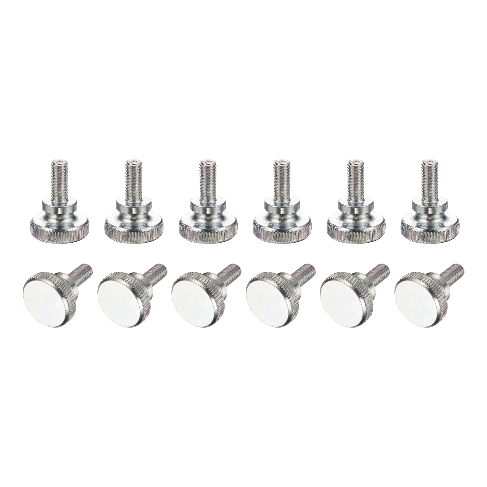 PATIKIL M6 x 14mm Knurled Thumb Screws, 12Pcs Metric Knurled Head Bolts Thumb Screw with Shoulder Grip Knobs Fasteners Tighten Thread Fasteners for TV Monitor Mount