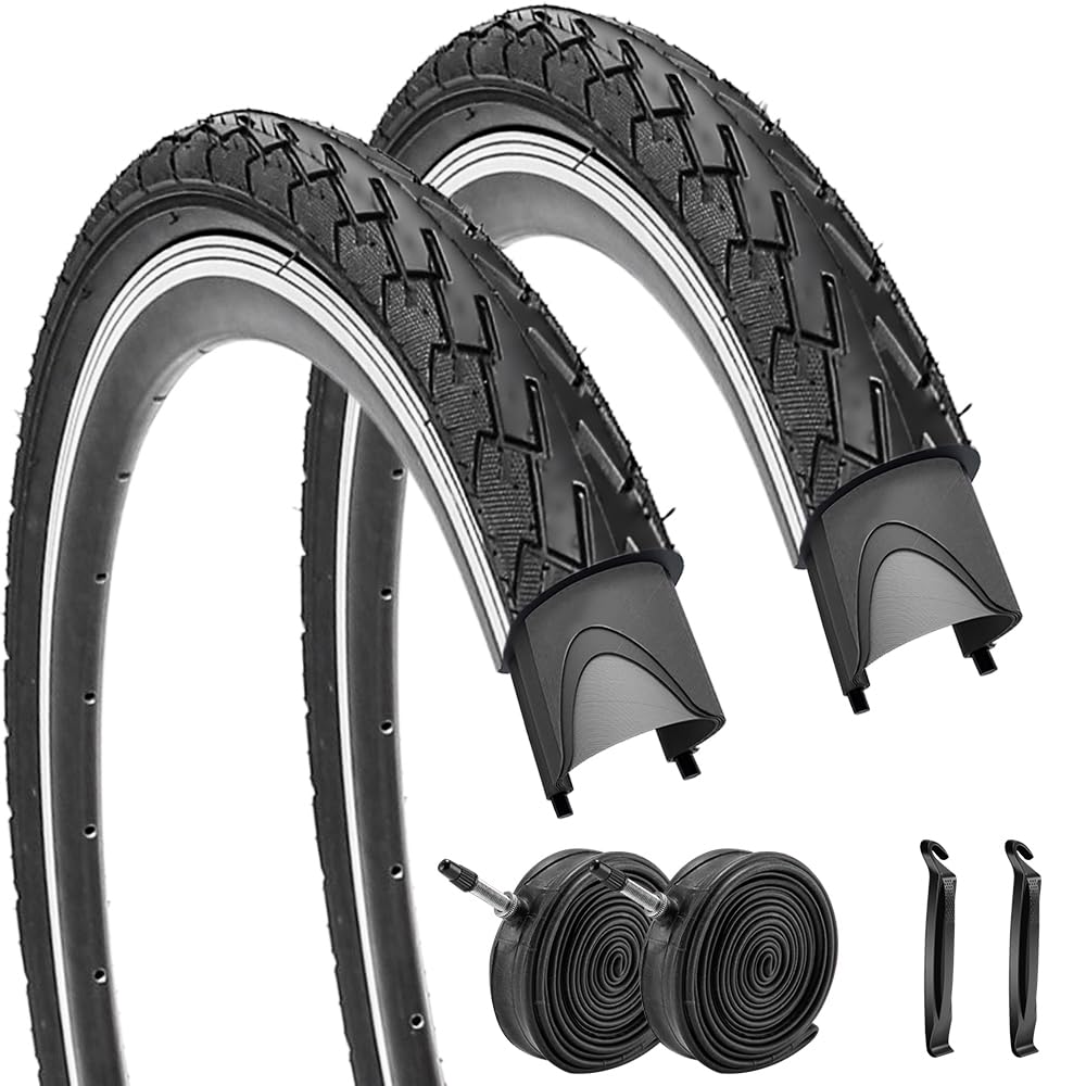 2 Pack 700 Bike Tire 700x23C 700x25C 700x28C 700x35C Pair Road Bike Tire 60 TPI or 30 TPI Bicycle Tire Foldable Replacement Tires for City Street Commuter Comfort Tires