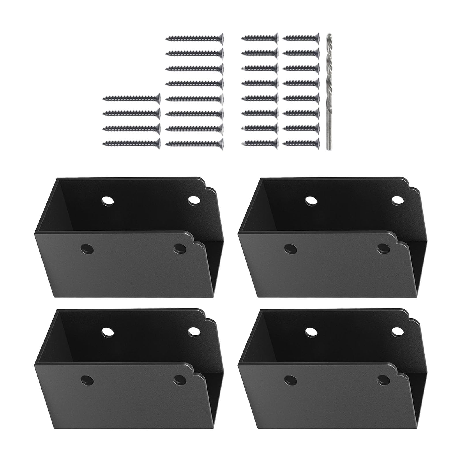 Kalttoy Multicolor 4Pcs Metal Railing Stabilizer Brackets, Outdoor Deck Pergola Connectors For Enhanced Heavy-Duty & Simple Setup Deck Railing Bracket Connector