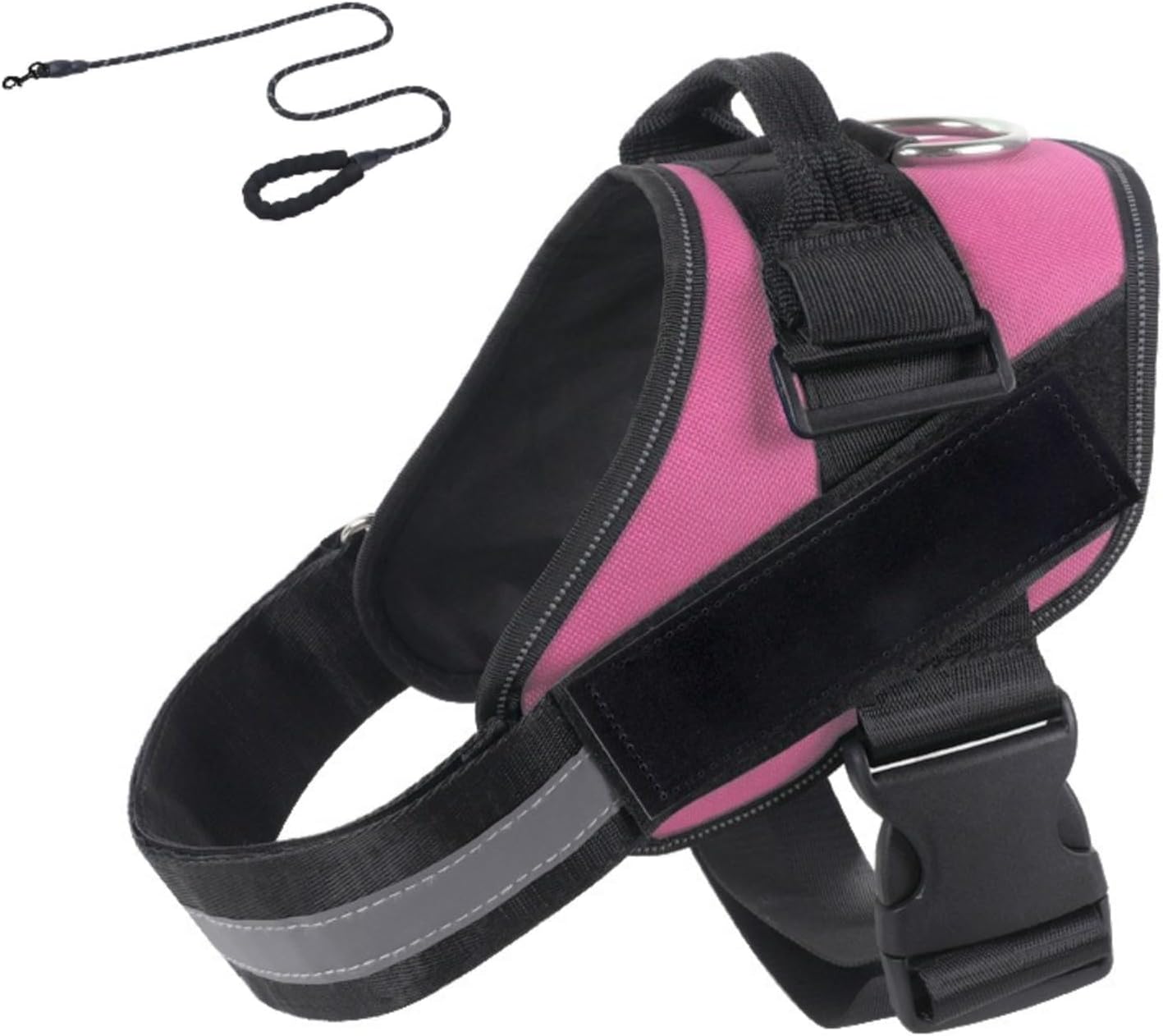 Dogshood Harness No Pull Dog Vest Harness with Adjustable Straps and Breathable Padded for Outdoor Walking, Hiking and Training (Rose red, 2XL)