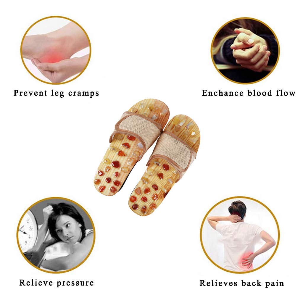Fußmassage Hausschuhe Fußpflege Schuhe Akupressur & Reflexzonenmassage Massage Sandalen selbst verstellbares Design rutschfeste Sohle fördern die Durchblutung