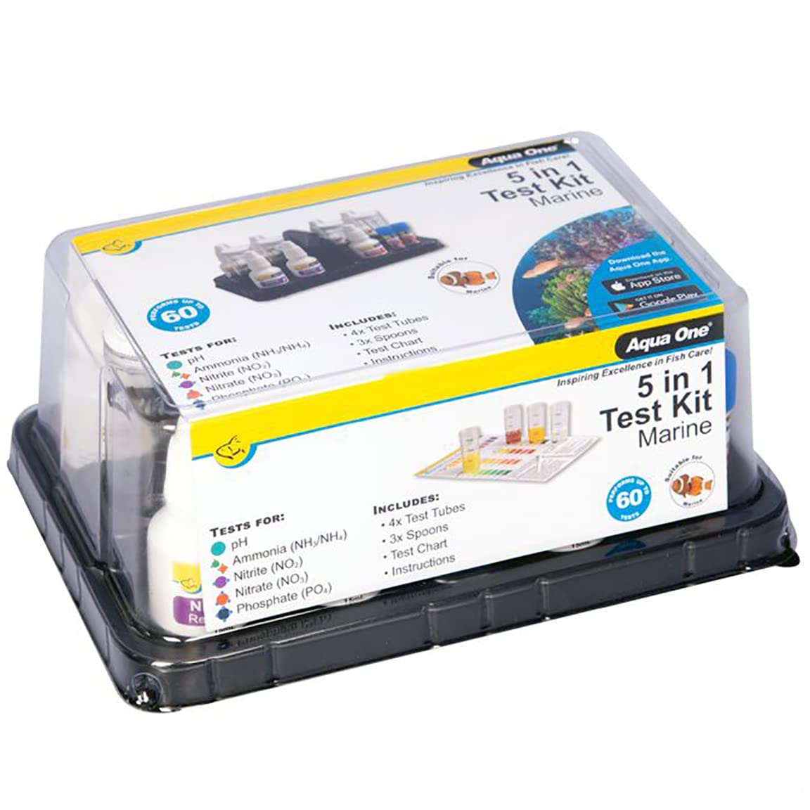 Aqua One Test Kit 5 In 1 Marine & Salt Water Aquarium
