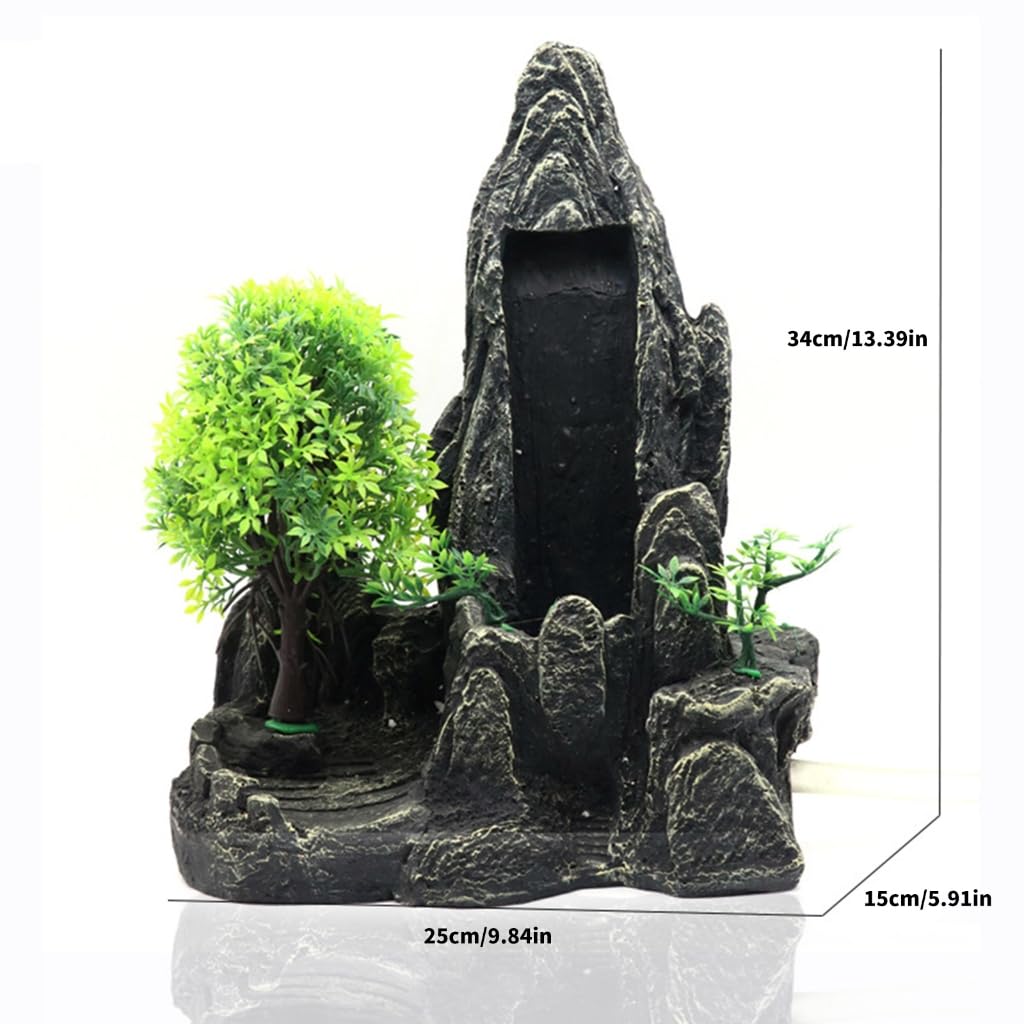Acquari Paesaggio Cascata Resine Acquari Decorazioni Arte Terrario Habitat Ornamenti Foto Puntelli