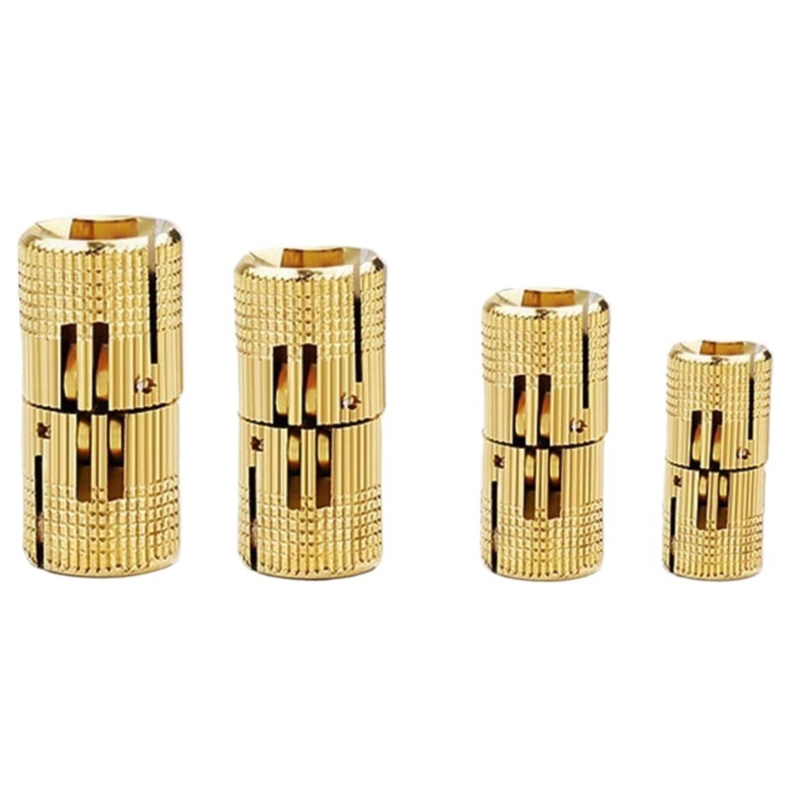 Kdhcvkz 12Mm 1Pcs Copper Brass Furniture Hinges 8-16Mm Hidden Cabinet Concealed Invisible Door Hinges(12Mm)