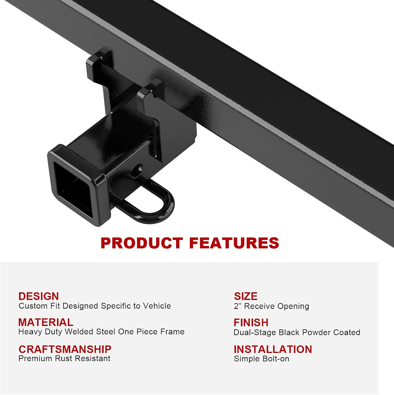 APS Rear Towing Hitch Receiver, Class 3 Trailer Hitch Compatible with Mazda CX-5 2013-2025