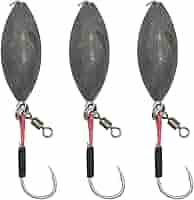 釣り針、おもりなど 昭和レトロ Amazon | オルルド釣具 なつめオモリ＆フック仕掛け 針あり（10