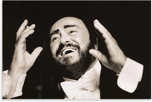 MAXIAN Luciano Pavarotti - Póster de arte tenor del mundo, 4 pinturas sobre lienzo, póster de arte de pared, impresión de desplazamiento, impresión disponible en Yaxa Peru