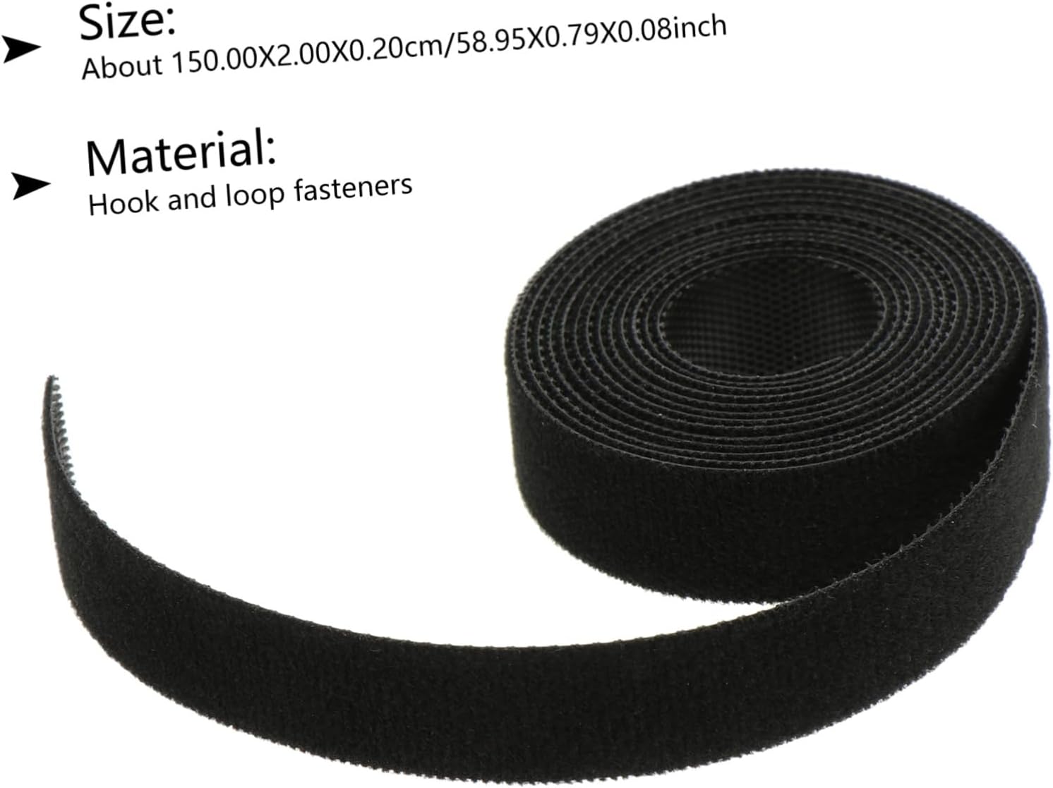 6 Rolls Black Hook and Loop Cable Straps Xmas Cord Organizer image 4
