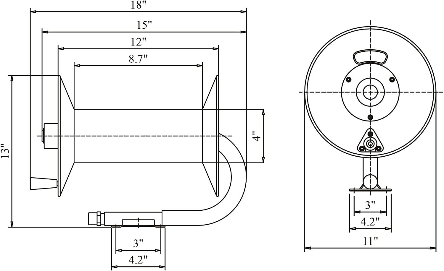 Luchthaspel Staal automatisch 3/8 x 10m - BTP Ameide - Blokland Tuin en Parkmachines