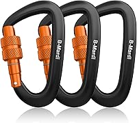 B-Mardi Heavy Duty 12kN Locking Carabiners - Lightweight Aluminum Clips for Camping, Hiking, Hammocks, Dog Leash & Gym Gear