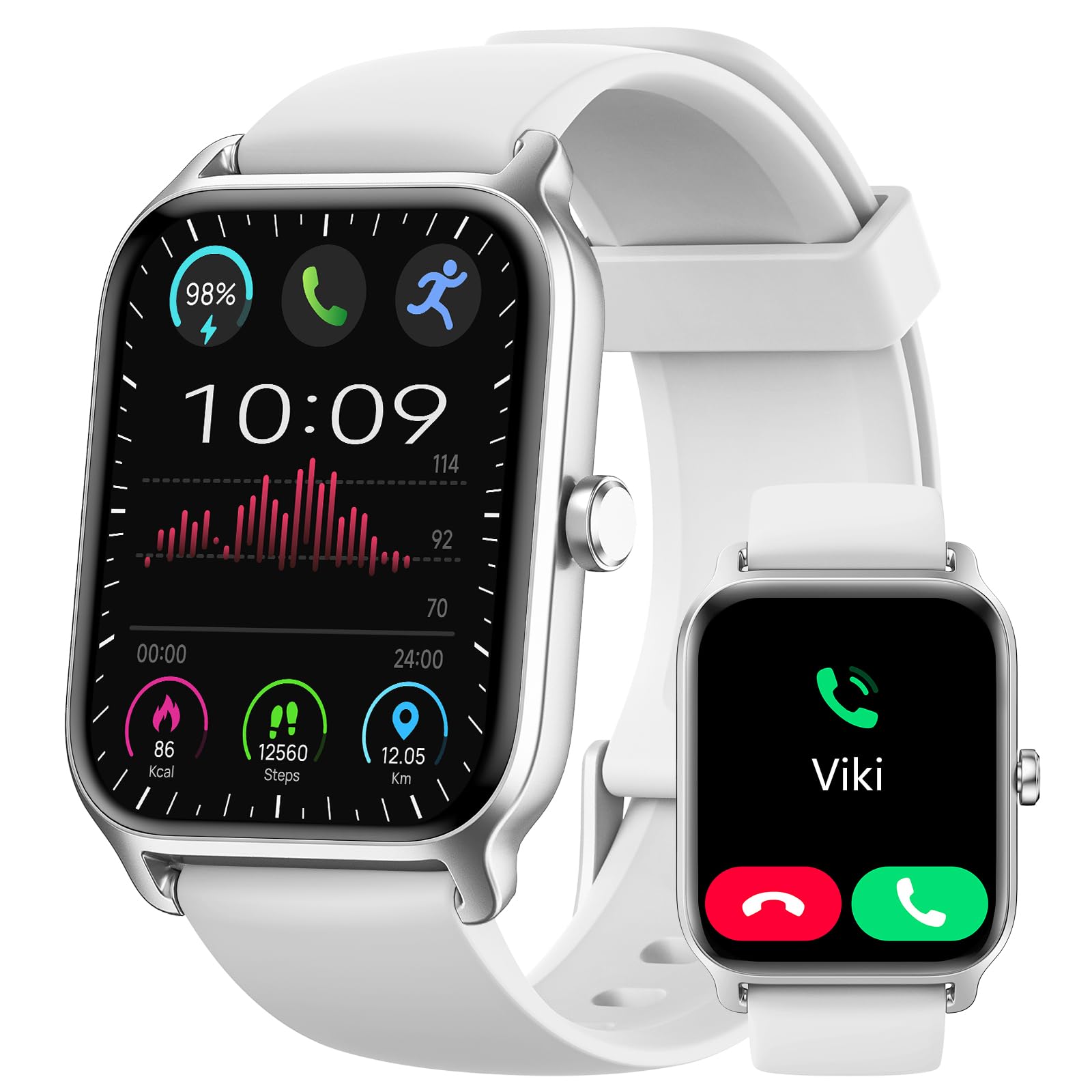 Smartwatch Donna Rispondi/Effettua Chiamate e Alexa, 1.8" Orologio Smartwatch SpO2/Frequenza Cardiaca/Sonno/Stress, Contacalorie/Passi/Distanza, 120 Modalità Sport, Orologio Fitness IP68 Regalo Donna
