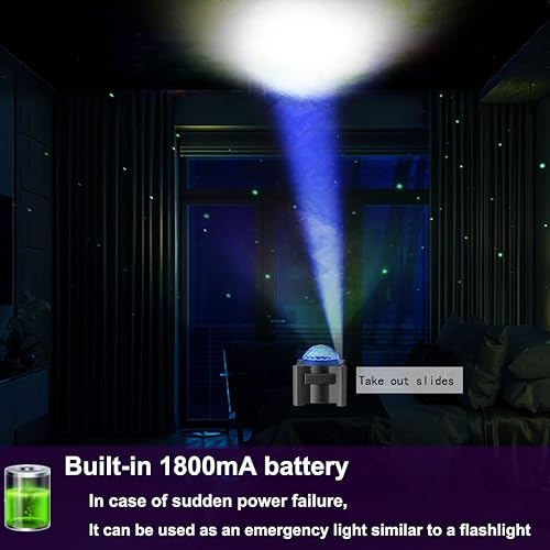 Miniatura 7 de Proyector de estrellas, luz nocturna 15 en 1 con control remoto, luz de galaxia con altavoz Bluetooth para dormitorio, sala de juegos, fiestas