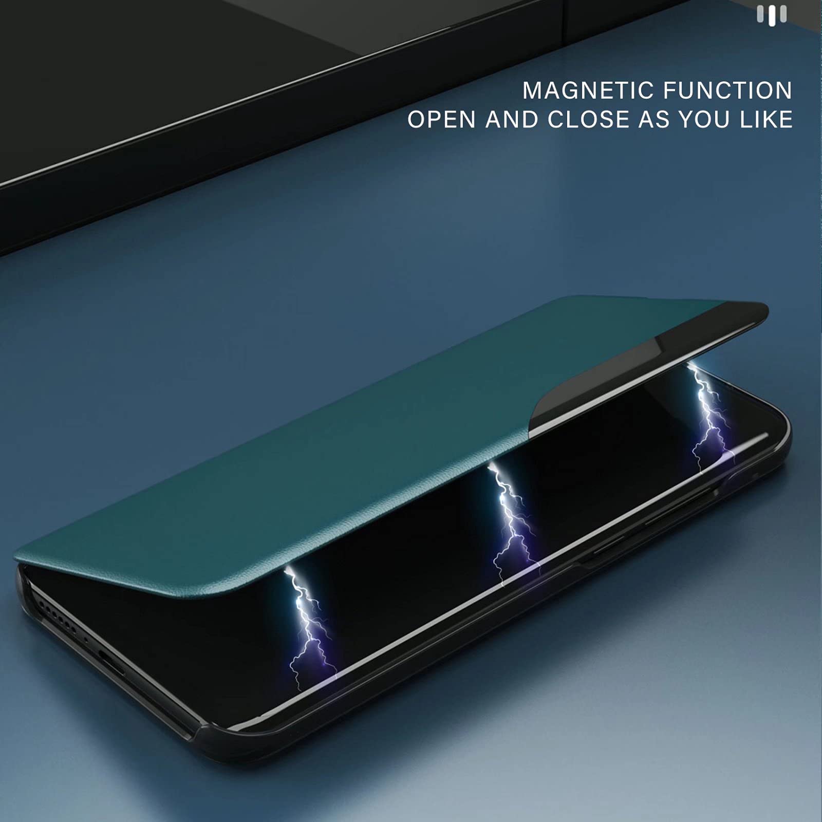 XINYEXIN Cover per Xiaomi Redmi Note 12 Pro 5G, Traslucida Custodia Antiurto Antigraffio con Supporto Anello a 360°, PC + TPU Bumper Case - Verde scuro