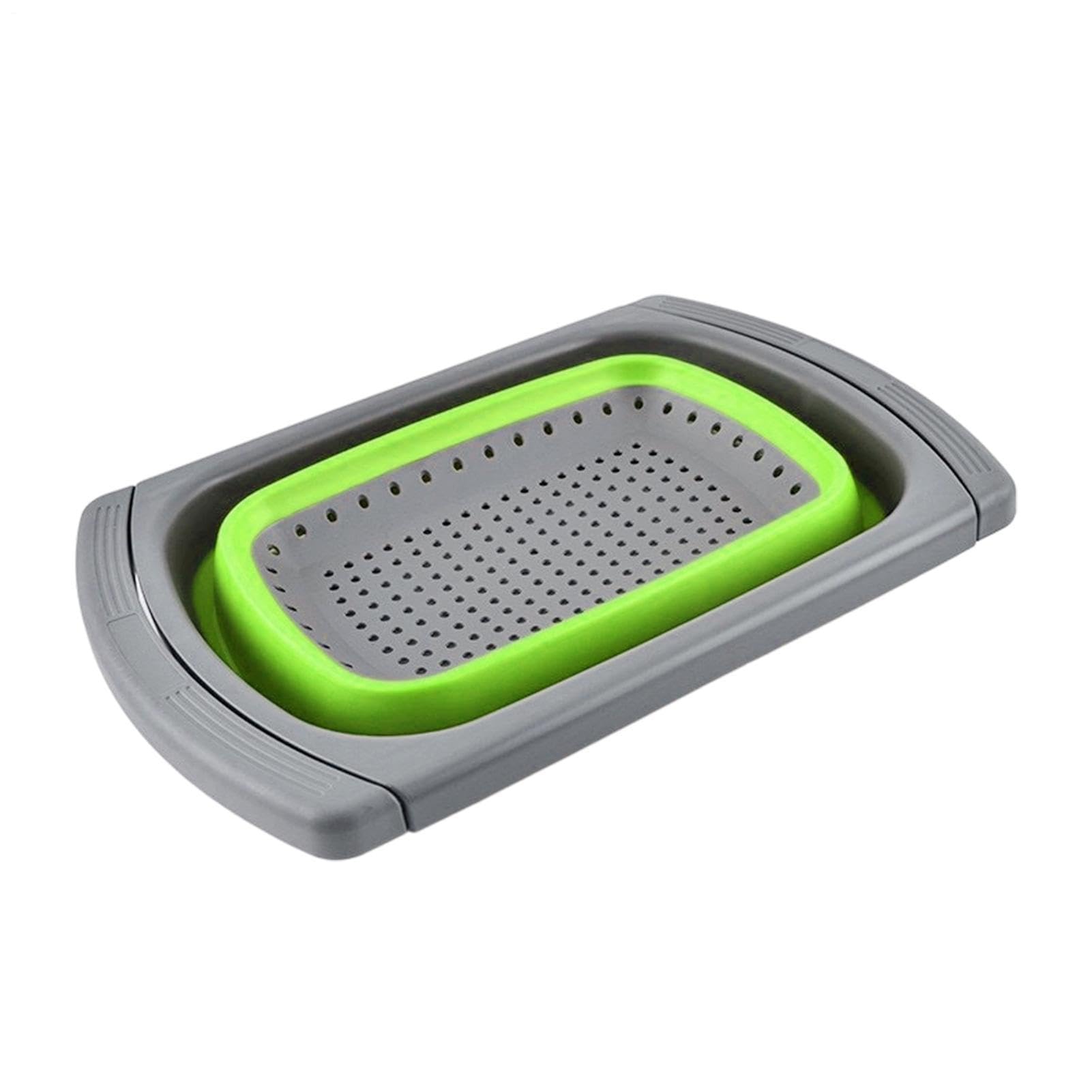 Colador Sobre El Fregadero: Escurridor De Verduras Plegable, Cesta Con Asas Extensibles, Colador De Alimentos De Silicona Para Pasta Y Frutas | Cocina Apartamento Granja Preparación De Comidas Lavado