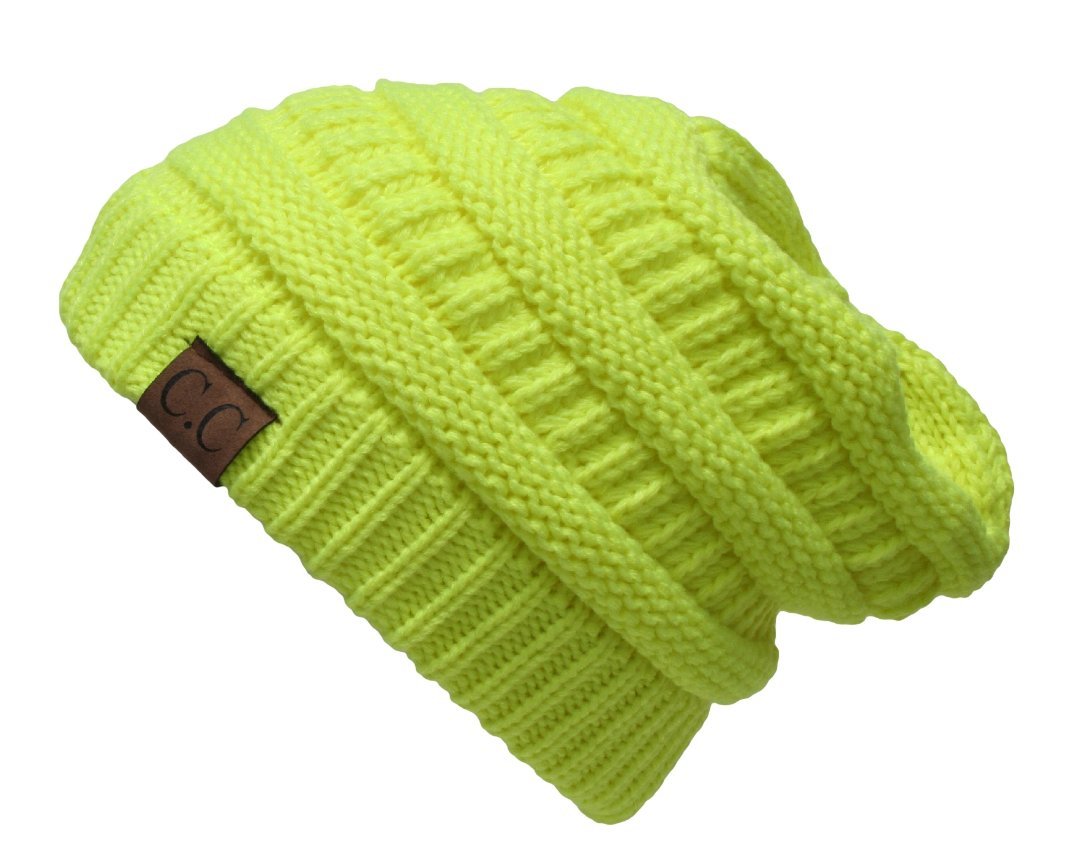 C.C Trendy Warm Chunky Soft Stretch Cable Knit Beanie Skully, Winter Mint, One Size — view 14