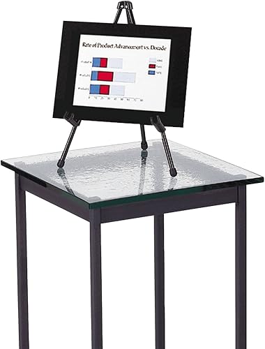 Miniatura 4 de Cuarteto mesa instantsel, 35,56 cm de alto, acero, Negro (28E)., Negro