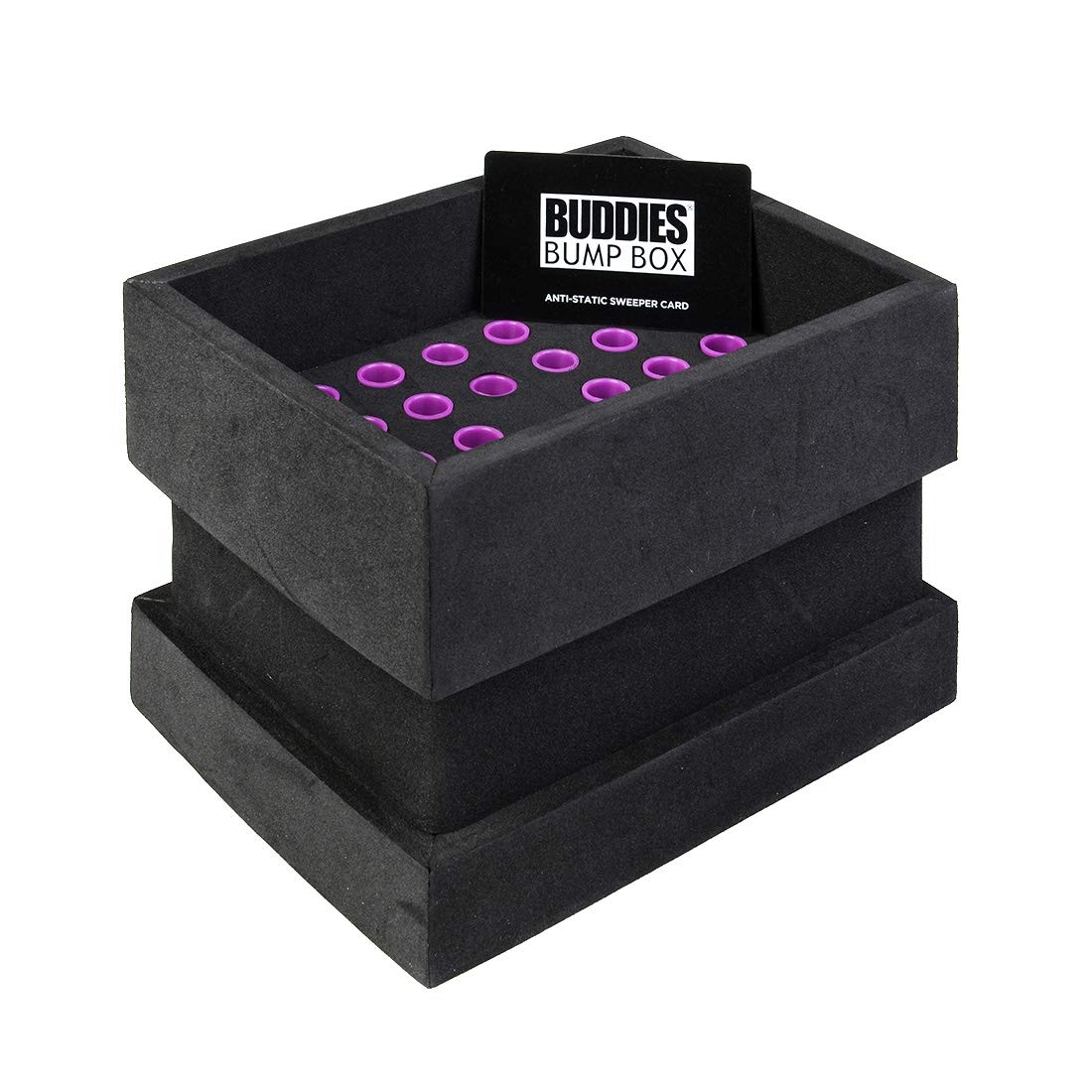 Photo 1 of Buddies Bump Box Filler for 1-1/4 Pre Rolled Cones – Fills 34 Cones Simultaneously – Includes 2 Packing Tools & Sweeper Card