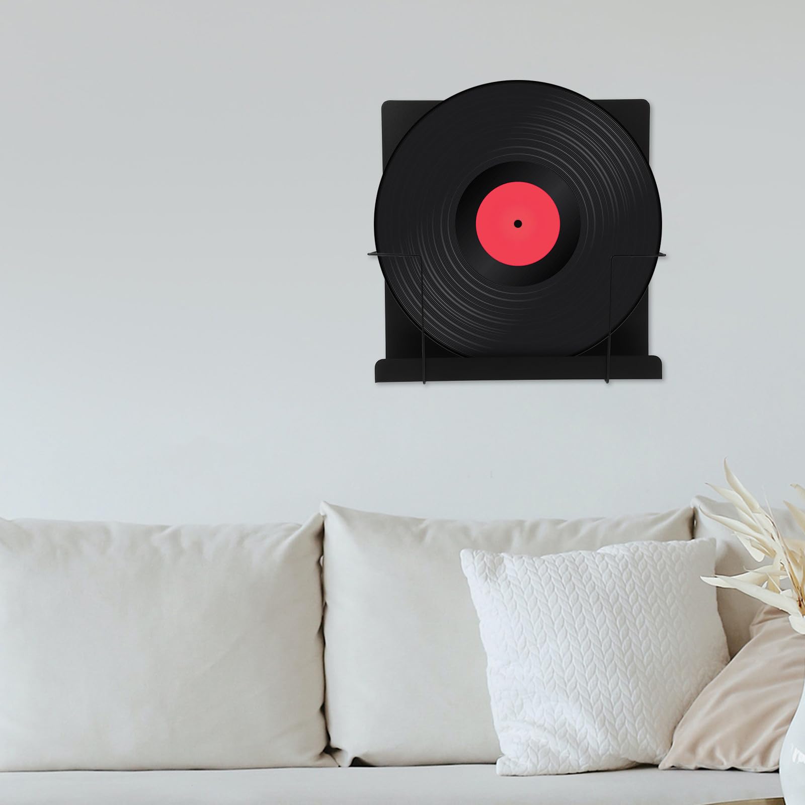 BESPORTBLE Portariviste e Porta CD in Metallo Salvaspazio da Parete, Scaffale Espositore per Dischi in Vinile Struttura in Acciaio Resistente, Organizer Moderno per Camera da Letto