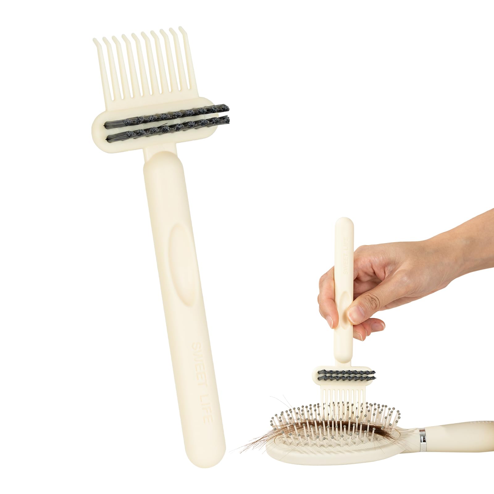 RHOS Comb and Hair Brush Cleaner Tool (1 Pack - Beige)