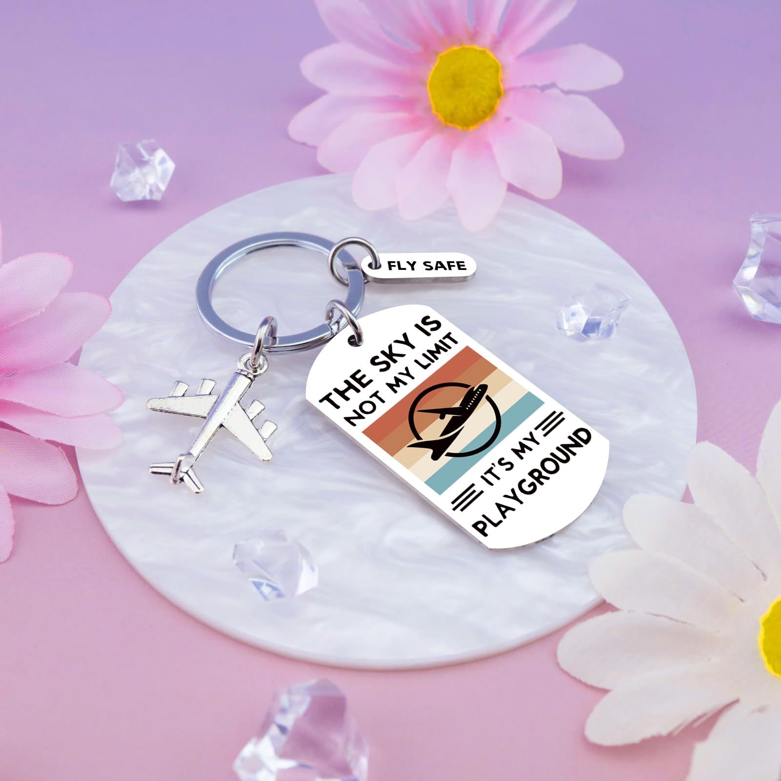 Pilot Gifts Pilots Airplane Keychain Gifts for Flight Attendant Aviation Lovers Cool Pilot Gift for Men Women Airplane Accessories Gifts for Pilots in Training Birthday Gift for Flight Attendants