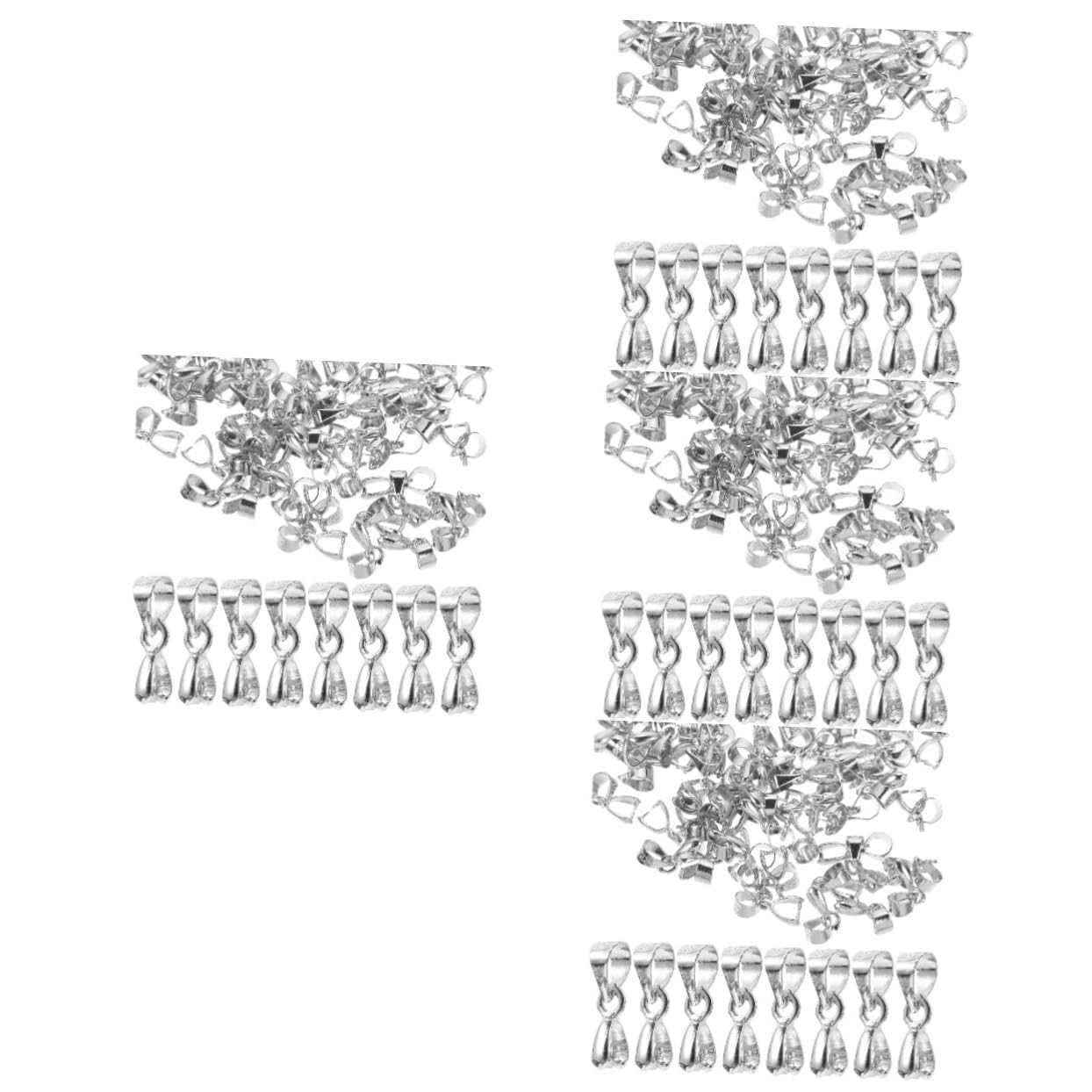 LALAFINA 400piezas Conectores De Colgantes De Joyería Clips Metálicos Para Collares y Pulseras Conectores Para Pendientes Fácil Instalación y Uso Bricolaje